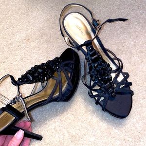 Black, studded heels